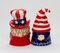 Ceramic Patriot Gnome Salt and Pepper Shakers, July 4th Decor, Independence Day Decor, Fairy Garden Decor, Patriotic Gift, Gnome Collector Gift
